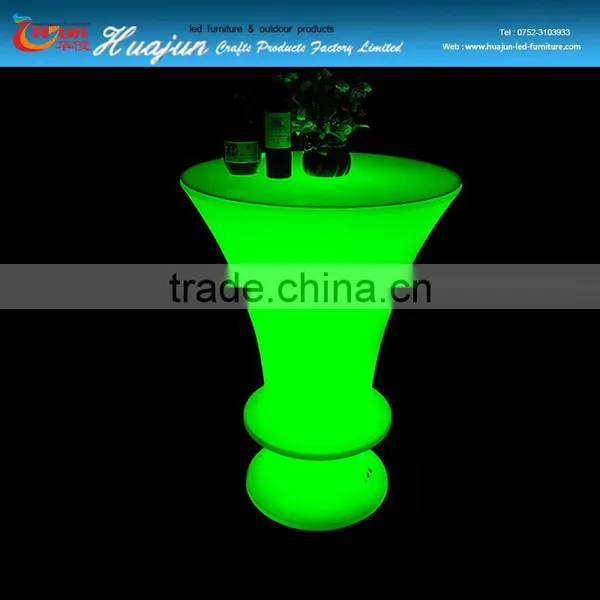 Led Glass Modern Dinning Table/led Plastic Color Changing Table/led Rechargeable Table photo-2