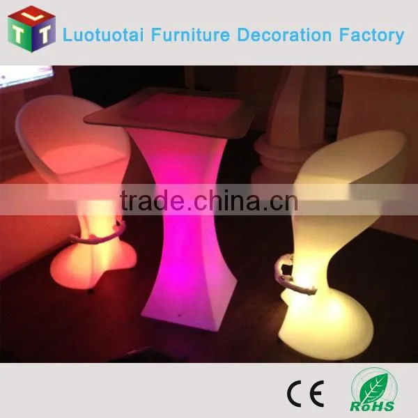 Manufacturer L56*W49*H105CM PE Bar Stool Chair With Remote Control 16 Mix Changeable Colors photo-3