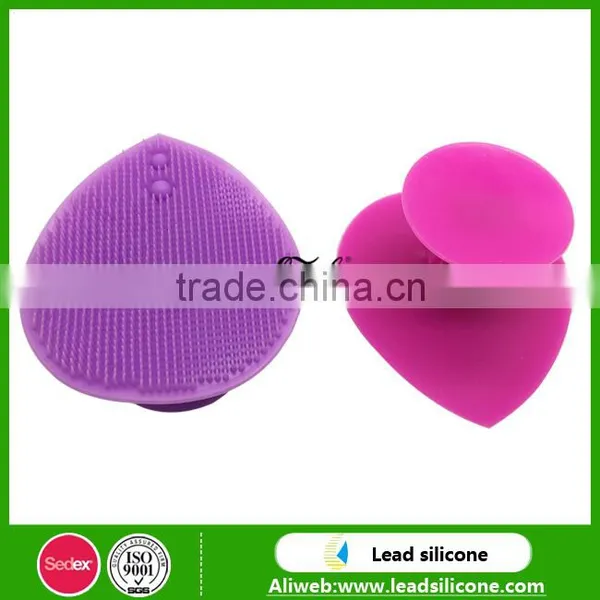 Heart Shape Silicone Facial Cleaning Brush,Silicone Skin Cleaning Brush photo-2
