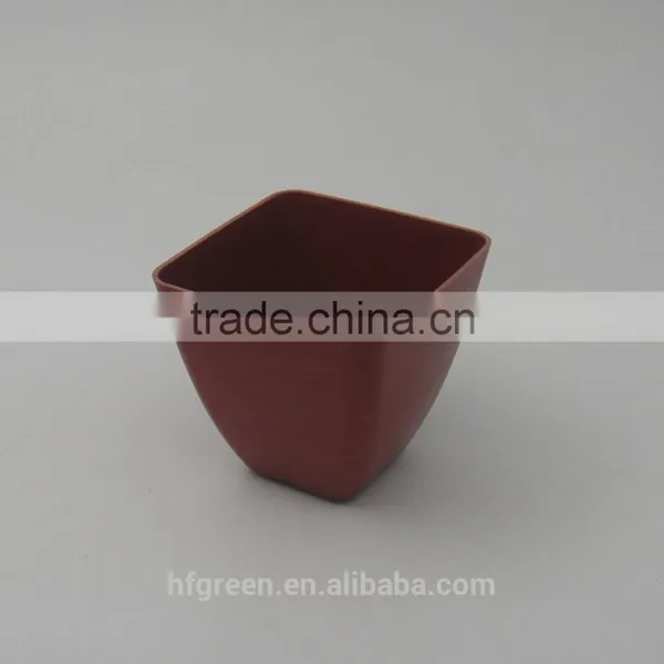 2015 Best Selling Square Bamboo Fiber Mini Flower Pot/planter/container photo-2