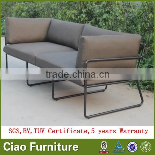 Modern Sectional Sofa Garden Furniture Aluminium 3 Seater Sofa photo-2