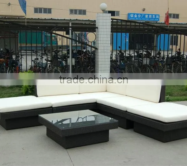 Outdoor Corner Rattan Sofa Set PE Wicker Garden Furniture photo-4