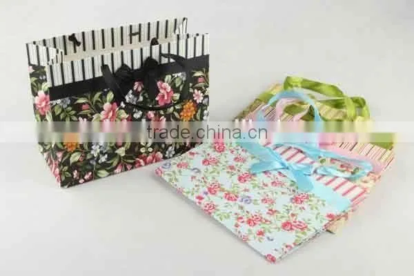 Flower Design Foldable Gift Bag With Bowknot/ Shopping Bag photo-4