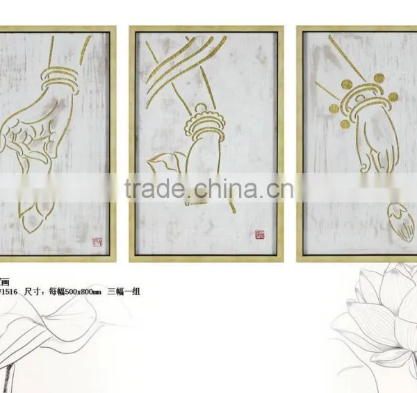 Framed Handmade Buddha Oil Painting photo-4
