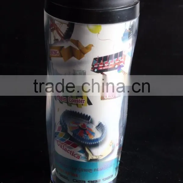 12oz Double Wall Coffee Plastic Travel Mug With Leak Proof Lid photo-4