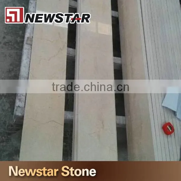 Beige Color Cream Marfil Marble Interior Stone Stair Treads photo-2