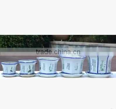 H-88cm Chinese Style Excellent Quality Blue and White Flower Ceramic Pot Set photo-4