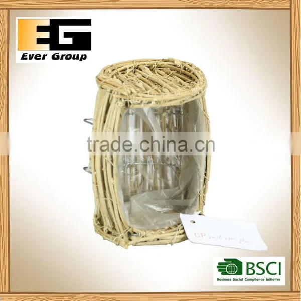 Natural Rattan Baskets Garden Planter Decoration Tray photo-4