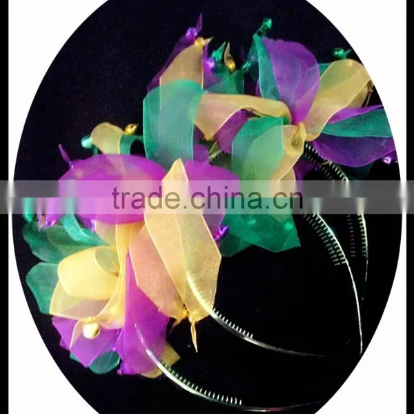 Madri Gras Cheap Custom TUTU Jingle Bell Headdress Cheap Plastic Headband photo-2