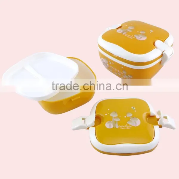 Square Shape Single Layer Plastic Disposable Storage Lunch Box With Lock photo-3
