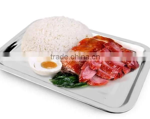 Rectangular Metal Stainless Steel Food Tray / Dinner Tray for Sale photo-4