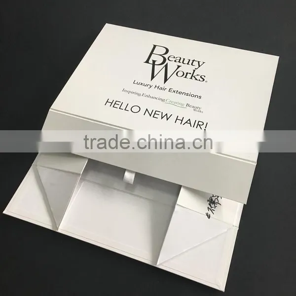 2017 White Magnetic Hair Extensions and Wig Box Packaging photo-5