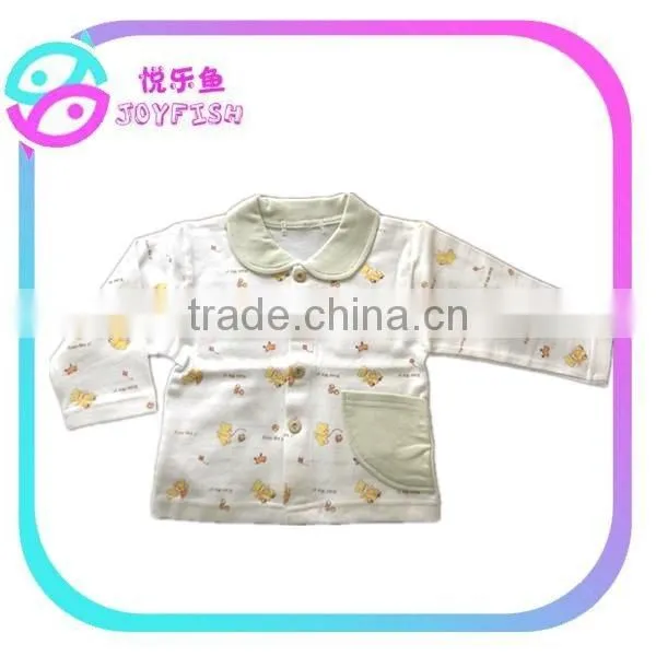 Round Collar Printed Baby Clothes