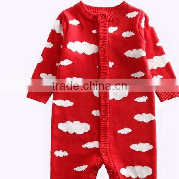 Western Infant Toddler Baby Cotton Knitted Jumper Romper With Hat photo-3