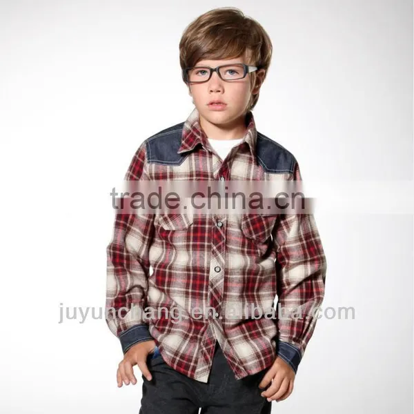 2016 New Flannel Plaids Long Sleeve Kid's Shirts photo-4
