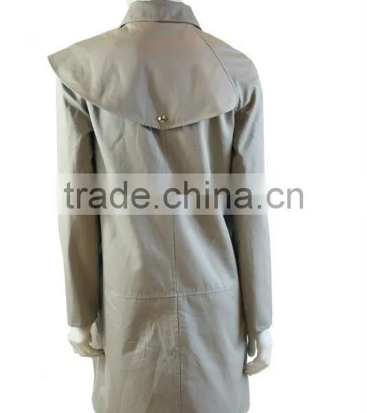 New Fashion Ladies Trench Coat Classic Style Custom Made Jacket Lady Grey Wool Trench Coat photo-3