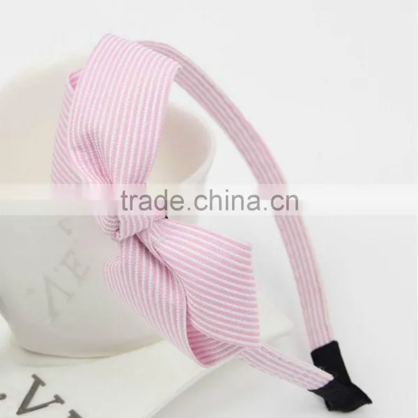 Hot Sale Stripe Knot Hairbands Oversized Bow photo-5
