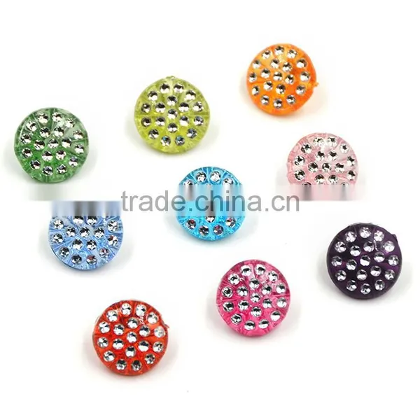 Colorful 12.5mm Garment Button With Rhinestone Fashion Buttons For Clothes photo-5