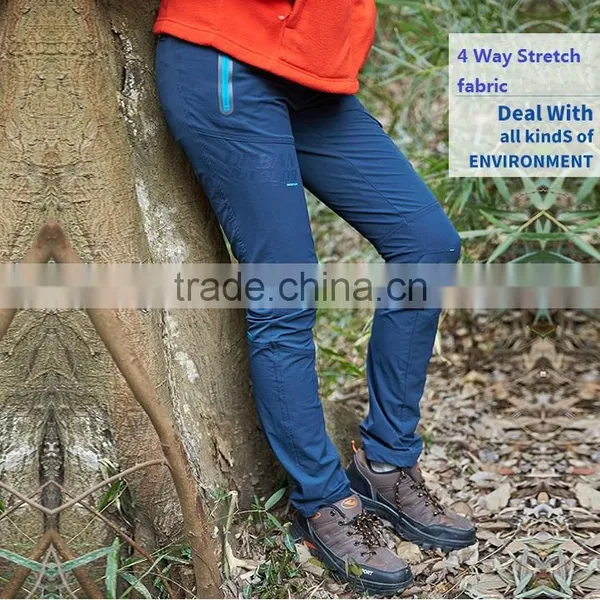 2017 BSCI Hot Sale Wholesales Women's Woven Long Hiking&Climbing Pants Sportswear