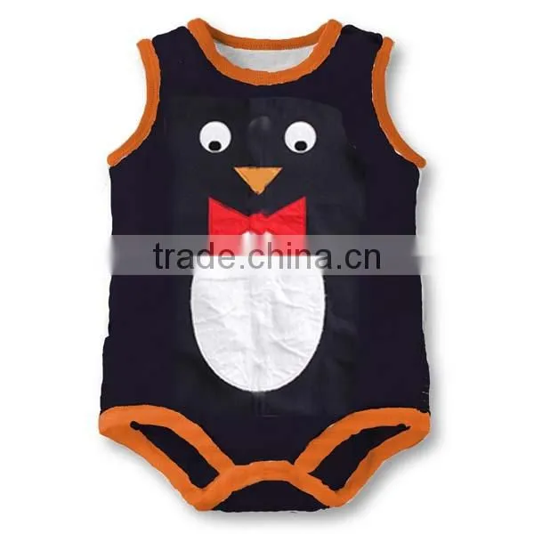 Hot Selling Cartoon Animals Sleeveless Cute Pure Cotton Baby Romper photo-3