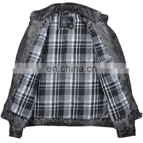 Lastest Mens Spring Thin Diamond Quilted Stylish Bomber Jacket Leather photo-2