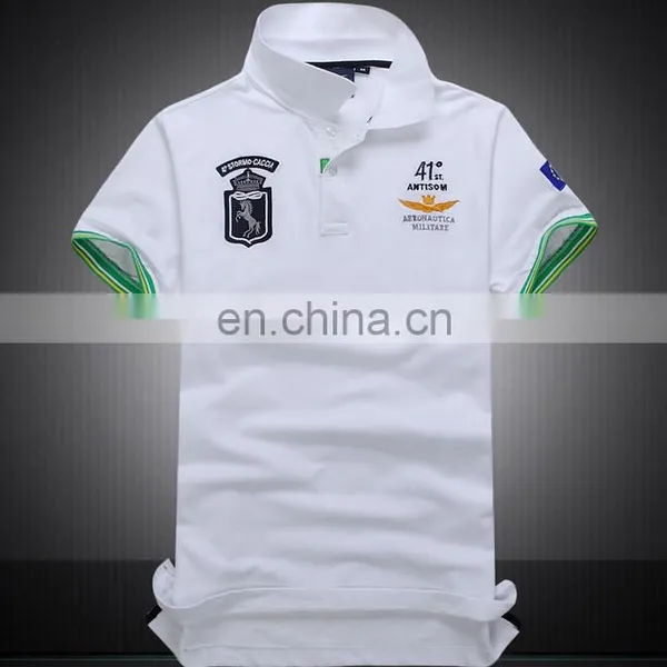 2016 Apparel Sale Quality Custom Design Wholesale Short Sleeve Applique Embroidery Jacquard Rib Polo Shirt photo-4