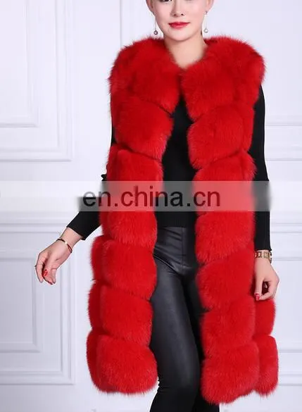 Factory Price Red Fox Fur Vest For Lady photo-4