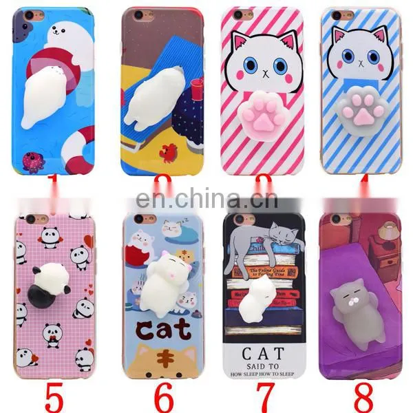 New 3D Cute Squishy Finger Pinch Case,hard PC + Soft TPU Hybrid Case,back Cover Case for IPhone 7 photo-6