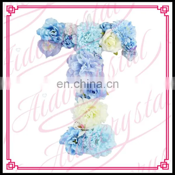 Aidocrystal Hot Sale Artificial Colorful Rose Silk Flower Letter T for Indoor Decoration photo-6