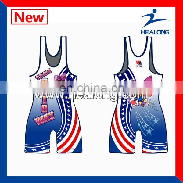 High Materials Sublimation Wrestling Singlets Jerseys