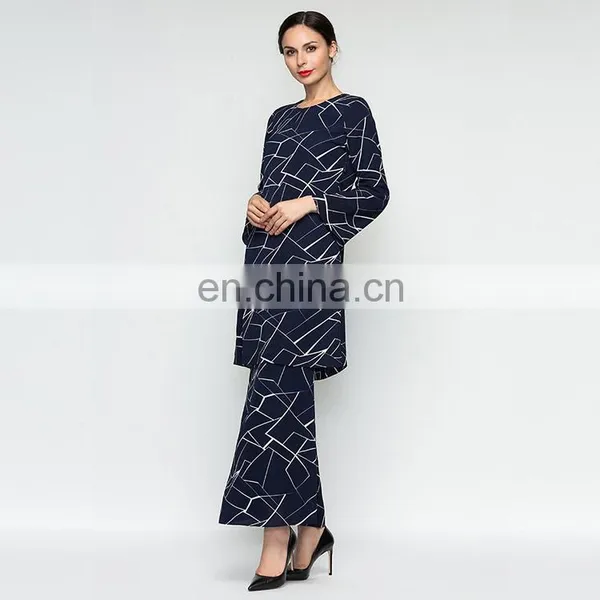 Top Selling Modern Islamic Custom Print Baju Kurung Womern Clothing photo-2