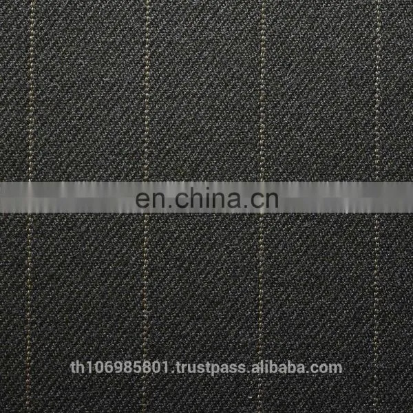 Polyester/Viscose Fabric Dyed Suiting (Big Stripes) photo-2