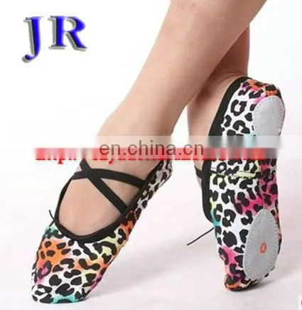 Colorful Leopard Ballet Dance Shoes X-8007#