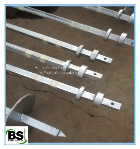 Square Helical Screw Piles for Anchoring Installation photo-2