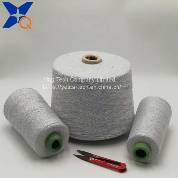 Grey Yarn Ne21/2ply 10% Stainless Steel Fiber Blended With 90% Polyester Fiber Ring Spun Yarn for Knitting Touchscreen Gloves-XTAA005 photo-5