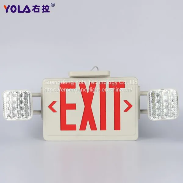 Twin Spot Rechargeable Lamps Indicator Industrial Two Heads LED Emergency Light Exit Sign Lamps photo-2
