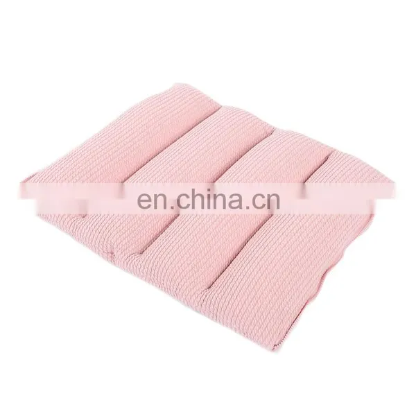 2018 Fashionable Pink Four Folded Multi Function Polystyrene Car Pillow Seat Cushion With Zipper photo-3