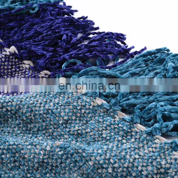 Amazon Hot Selling Cheap Chenille Knitted Blanket photo-2