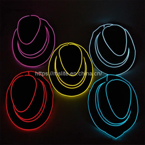 10Pcs European and American Popular Stage Led Luminous Jazz Hat photo-4