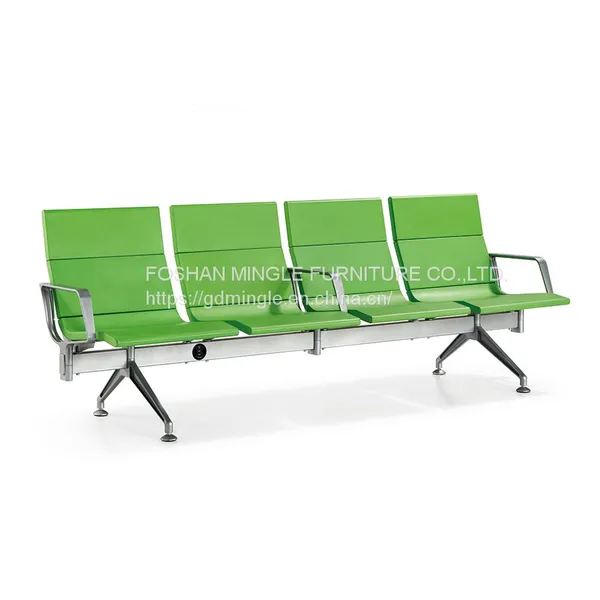 3~5 Seat Pu Aluminum Material Airport Public Waiting Room Chair photo-2