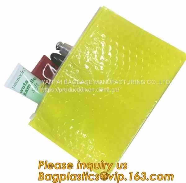 Slider Zipper Biodegradable Bubble Out Pouch Envelopes Protective Wrap Bags For Mail & Storage Bubble Mailers photo-4