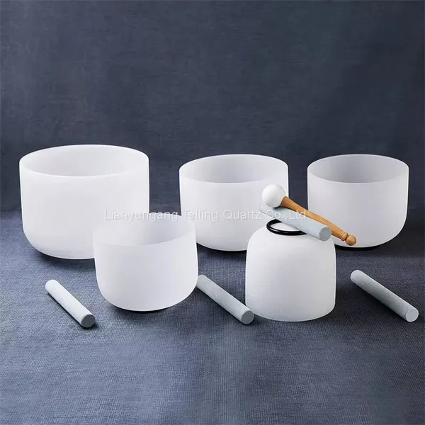 Chakra Crucible Bowl Set Sound Healing Healthy Quartz Singing Bowl photo-5