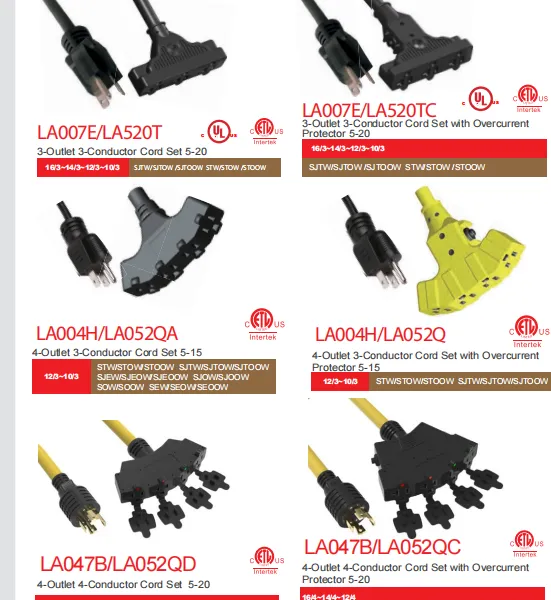 NEMA 5-20P / 5-20R Generator Extension Cords/Special Use photo-3