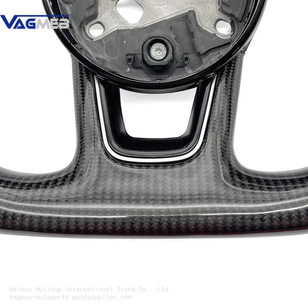 For Audi A3 A4 A5 S3 S4 S5 B9 Alcantara Carbon Fiber Red Stitching Steering Wheel Base Assembly photo-3
