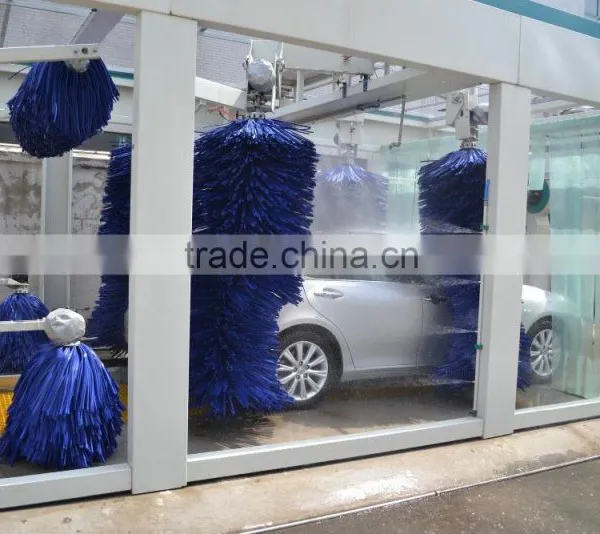 Car Wash Tunnel 9Brushes/Tunnel Car Wash 9Brushes PE-T9 40000USD Automatic Up Down Drying System