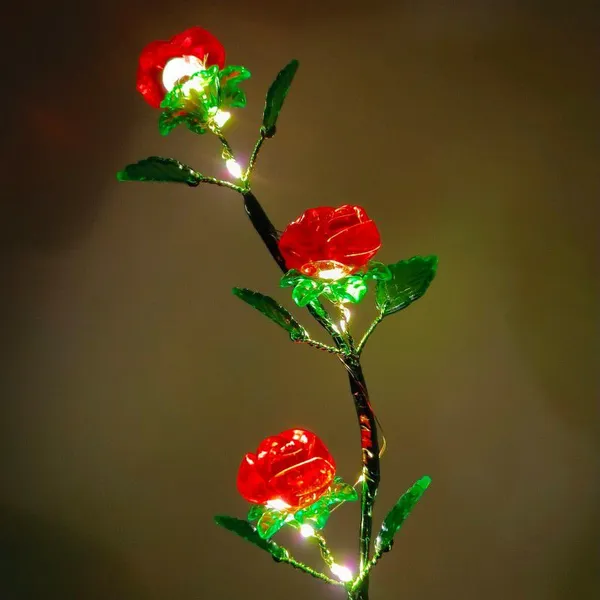 Acrylic Rose Flower for Wife Girfriend Women Crystal Flower Collectible Home Table Decor for Holiday photo-2