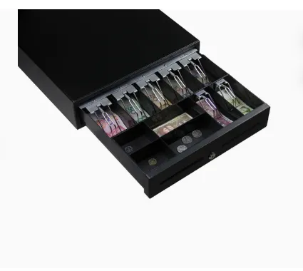 Cash Drawer POS Machine Drawer Five Grids Three Section Metal Cash Box with Rj11 for Supermarket