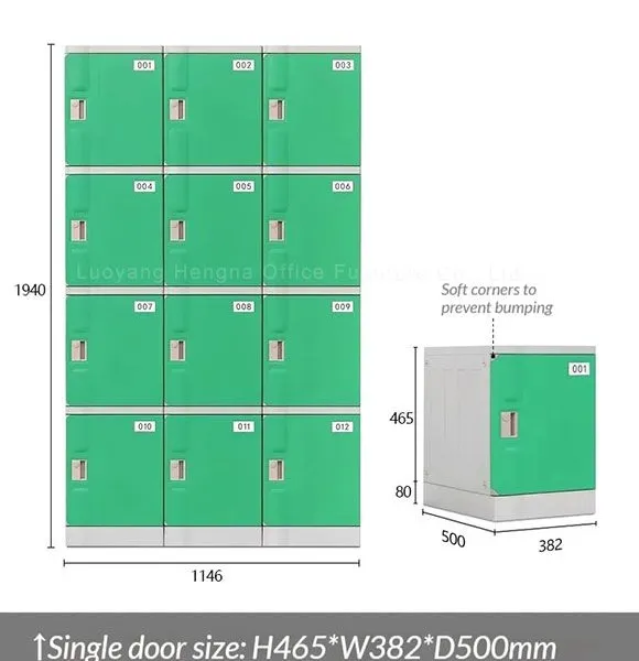 Lightweight ABS Locker for Gym Staff Room — Easy-Clean Plastic Employee Storage Cabinet | One Person Can Move It