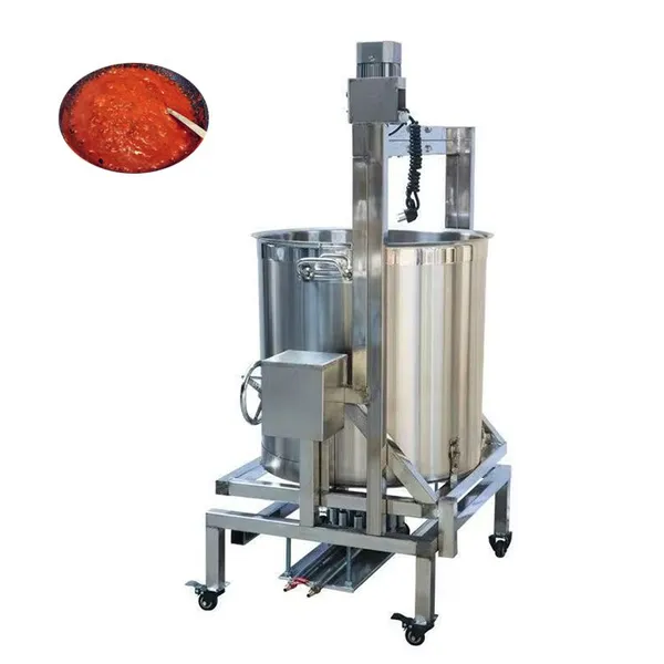 Industrial Sauce Cooking Kettle 360L Stainless Steel Electric Mixing Tank With Gas Burner for Large Batch photo-2