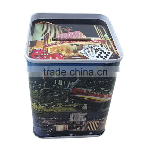 Las Vegas Square Money Tin Box/coin Bank photo-3